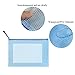 Zipper Envelope Pouch, Pack of 5, 5 Colors Water-Resistant PVC Zippered File Bags for Women, Men Organizer Bill, Pen, Memo, Cosmetics, Travel Accessories (A3 16.9