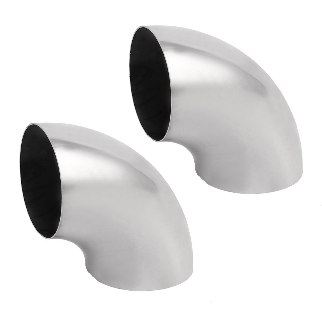 Sourcingmap 63mmx1mmx133mm 304 Stainless Steel Hand Rail Elbow Fittings 2pcs