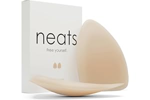 NEATS Triangle Nipple Covers for Women, Reusable Adhesive Silicone Pasties, Invisible No-Show Breast Cover for Deep Necklines