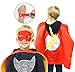 Ecparty 5 Different Superheros Cape and Mask Costumes Set Includes Bonus Matching Wristbands for Kids