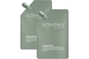 Noshinku Pocket Hand Sanitizer Spray Refill Pouch, Natural Moisturizing Hand Sanitizer Refill With 70% Sugarcane-Derived Alcohol, 200 mL (3.40 Fl Oz (Pack of 2), Eucalyptus)