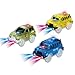Track Cars, (3 Pack) Light up Green Military Jeep, Blue Police Bus and School Bus Car , with 5 LED Lights, Glow in The Dark Compatible with Most Tracks Including Magic 