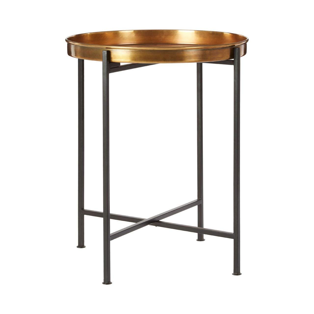 Premier By Prime Furnishing Hege Small Brass And Black Finish Side