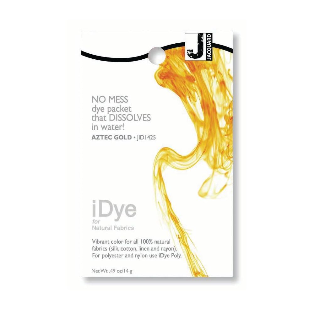 Jacquard iDye Aztec Gold Fabric Dye for Textiles Using Natural Fibres14g No Mess Packet — image 1
