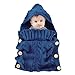 Colorful Newborn Baby Wrap Swaddle Blanket, Baby Kids Toddler Knit Blanket Swaddle Sleeping Bag Stroller Wrap for 0-21 Month Baby (Cotton Blue)