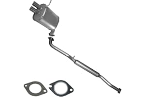 NORTHEASTERN EXHAUST Aluminized Steel Resonator Pipe Muffler Exhaust System Fits 2004 Infiniti G35x Sedan 3.5L-Includes Gaskets