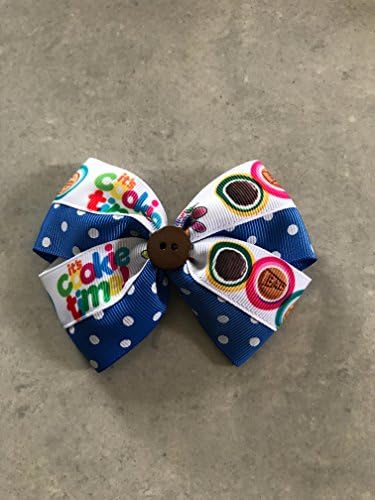Adorable Handmade Girl's "Girl Scouts, Cookie Time" Hair Bow Barette