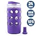 Brew Armor 24 Oz. Wide-Mouth (1.5 Pint) Mason Jar Beverage Bottle (Silicone Sleeve, Lid and Cork) by Brute Kitchen (Acai Purple)