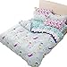 Lemontree Mermaid Bedding Set - Girls Soft Duvet Cover Set -NOT COMFORTER JUST COVER- Blue Wave Small Mermaid Pattern,Hypoallergenic,Microfiber,1 Duvet Cover+2 Pillowcases（Twin,# 01）