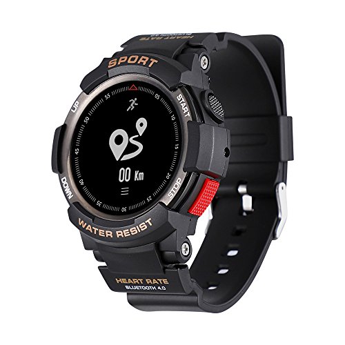 Smart Watch, Fitness Tracker with Heart Rate & Blood Pressure Monitor GPS Running Sport Sleep Monitoring Smartwatch Blood Oxygen Monitor, Calorie Counter & Pedometer for iOS and Android, Black