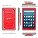 Fintie Shockproof Case for Amazon Fire HD 8 Tablets (7th and 8th Generation, 2017 and 2018 Releases) - [Tuatara Magic Ring] [360 Rotating] Multi-Functional Grip Stand Carry Cover, Red