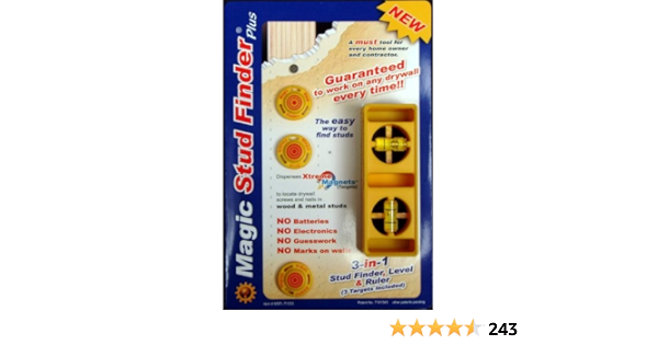 Amazon Com Biary Innovations Msfl T1003 Magic Stud Finder Plus With Free Steel Ruler And 3 Targets Included Home Improvement