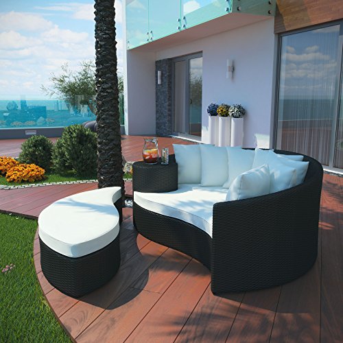 Modway Taiji Outdoor Patio Daybed in Espresso White - Thumbnail 4