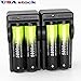 4X 5800mAh Li-ion 18650 3.7V Rechargeable Battery + 2X Smart Charger TOKEYLA Ship From USA