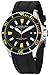 Stuhrling Original Men's 706.04 Aquadiver Regatta Quartz Date Yellow Accent Rubber Strap Diver Watch