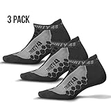 Thirty 48 Running Socks for Men and Women -CoolMax Fabric Keeps Feet Cool & Dry, Gray/Gray 3-Pack, Medium - Women 9-10.5/ Men 8-9.5