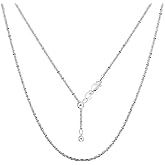 Savlano 925 Sterling Silver Solid 1.5MM Crisscross Roc Adjustable Bolo 14-24 Inch Chain Necklace For Women - Made in Italy Comes With a Gift Box