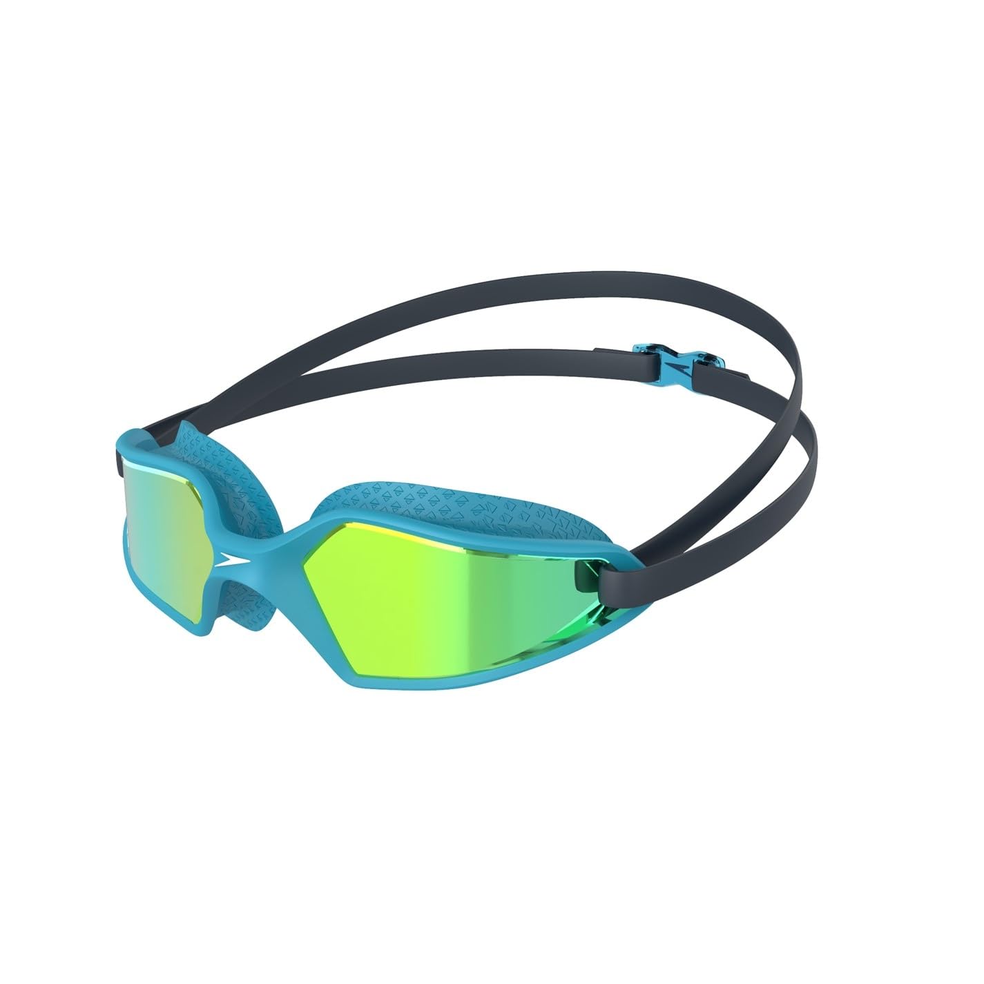 Speedo Unisex-Youth Hydropulse Swimming Goggle | Comfortable Fit | Adjustable Design | Anti-fog | Anti-leak Goggles, Navy/Blue Bay/Gold Yellow, One Size