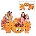 ECR4Kids Picnic Table and See Saw for Kids, 2-in-1 Pic-n-Rock, Indoor/Outdoor Play Structure, Multicolor (ELR-040A),Orange/Green