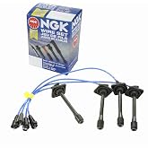 NGK Spark Plug Wire Set Compatible with Toyota Camry 2.2L L4 1997-2001 | Fixes misfire, rough idle and surge from cracked plug wires; complete wire set; clears P0300. OE replacement.
