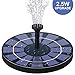 Solar Fountain Pump for Bird Bath with Battery Backup, 2.5W Solar Powered Water Fountain for Small Pond,Garden