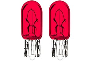 cyclingcolors 2x Bulb 12V 1.7W T6.5 W2.2x5.2d red Car Dashboard Panel Motorcycle Light Interior Instrument panel lamp