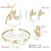 iLH Deals 4 Pcs Jewelry Sets Women Personality Rhinestone Necklace Bracelet Ring Earrings Jewelry Set Romantic Gift by ZYooh (A)