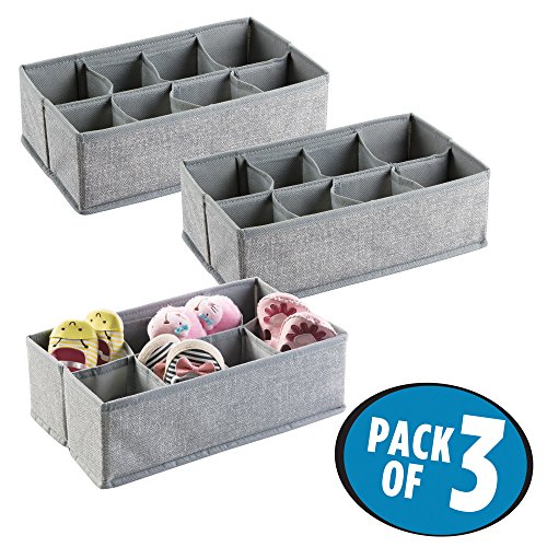 Mdesign fabric baby nursery closet organizer for clothi…