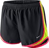Nike Women's Dri-Fit Tempo Running Shorts-Black/Volt/Hyper Punch
