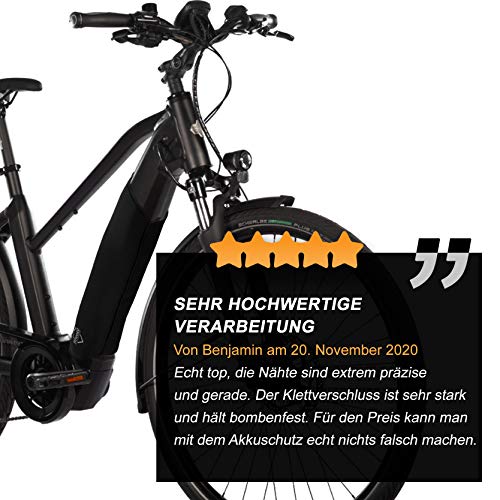 Wheeloo E-bike accubescherming voor geïntegreerde frameaccu, 30-38 cm omtrek, universele pasvorm, bescherming tegen kou… - Image 6