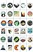 Vinyl Wilderness Nature Stickers Outdoors Hiking Camping Stickers Pack 50 Pcs Adventure Decals for Car Bumper Helmet Luggage Laptop Water Bottle