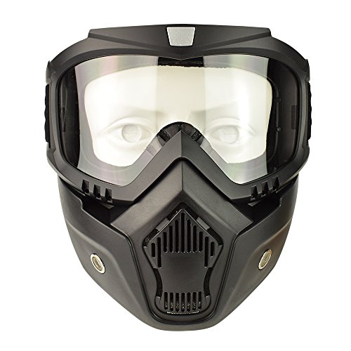 Motorcycle goggles mask detachable, vintage open face helmet mask…