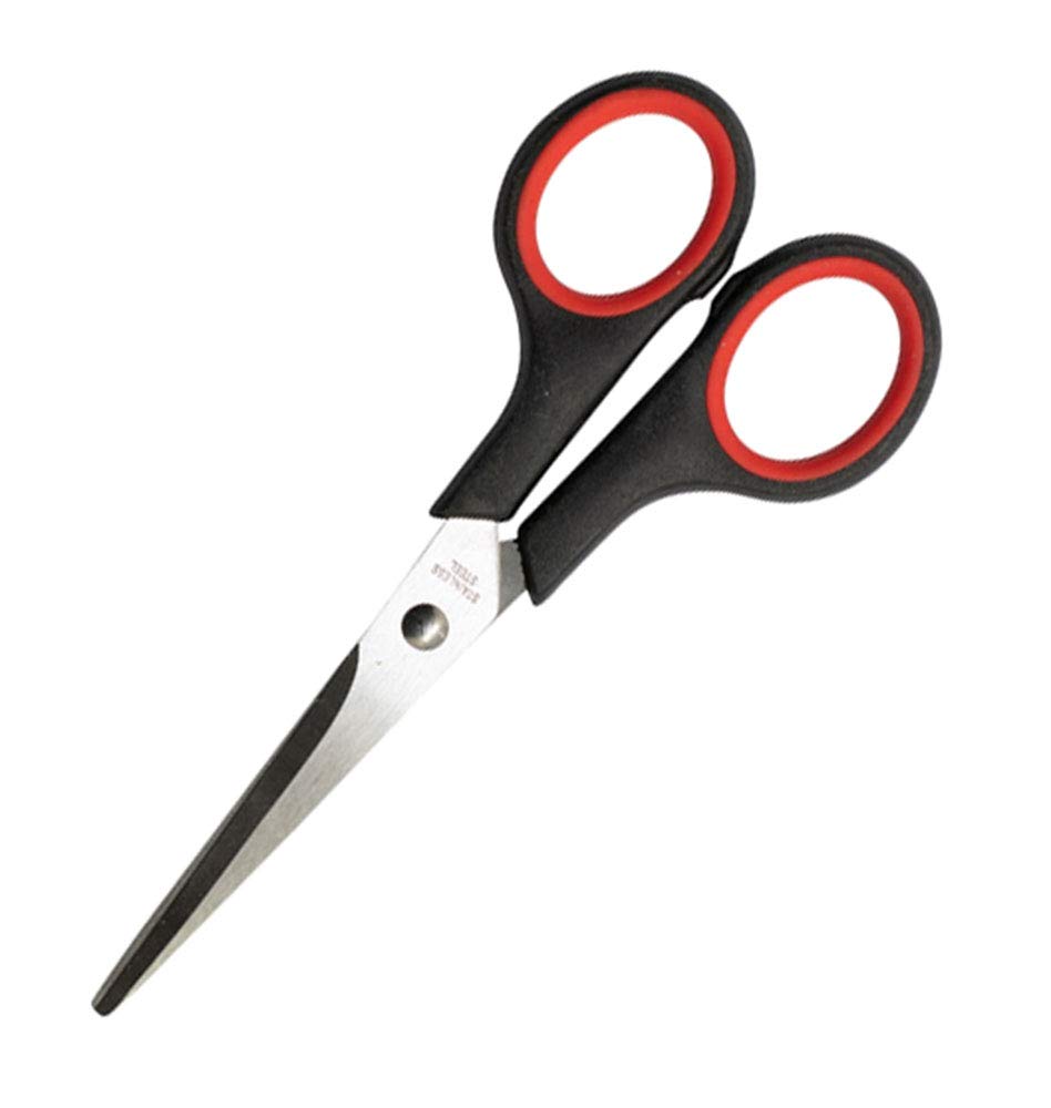 Glorex 5 2001 27 Stainless Steel Hand Scissors Length Approx. 13 cm Soft Grip for Cutting Threads, Ribbons and Fabric, Multi-Colour