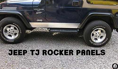 Fits Jeep TJ Wrangler Diamond Plate Side Rocker Panels 5 3/4" - Thumbnail 5