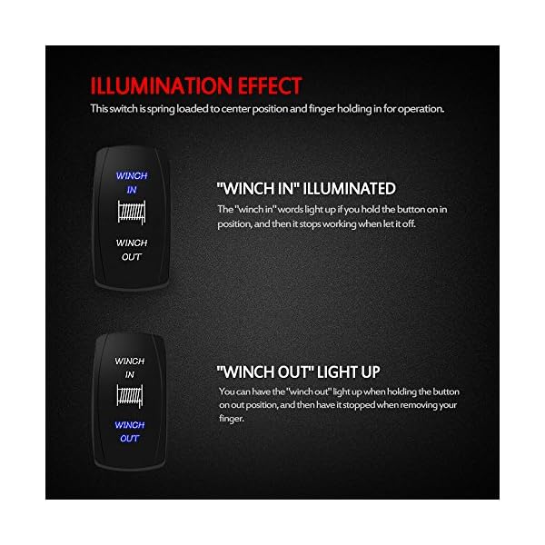 MICTUNING-Momentary-LASER-Rocker-Switch-WINCH-INOUT-On-Off-On-20-Amp-12V-LED-Light-7pin-BLUE