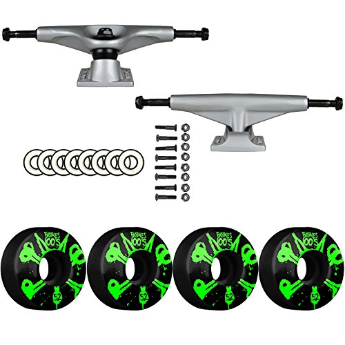 Skateboard Package Tensor Aluminum 5.25 Raw Trucks Bones 52m