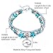 Wave Blue Starfish Silver Turtle Anklet Multi-layer Turquoise Charm Beads Sea Bench Handmade Boho Anklet Foot Jewelry Gifts for Women