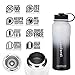 SUCFORST Water Bottle, 2 Extra Accessories - Vacuum Insulated Stainless Steel Wide Mouth Mug, Hot & Cold - Powder Coated Double - Walled Flask for Sports (36 oz, Milky White/Black)