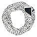 Pop Fashion Greek key Pattern Infinity Scarf for Women - Lightweight, Comfortable Travel Scarf with Hidden Zipper Pocket to Store Phone, Keys, and Wallet - Fashion Scarf for All Seasons (Grey)