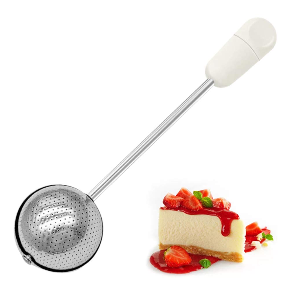 LINONI Stainless Steel Spice Icing Sugar Powder Shaker Duster Spoon Flour Powder Sifters for Kicthen Baking Tools