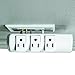 Innovera Wall Mount Surge Protector, 6 ac outlets, 2,160 j, White