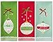 DII Christmas Kitchen Towels Decorative Embellished Cotton Dish Towel Set, 18x28, Holiday Ornaments, 3 Count