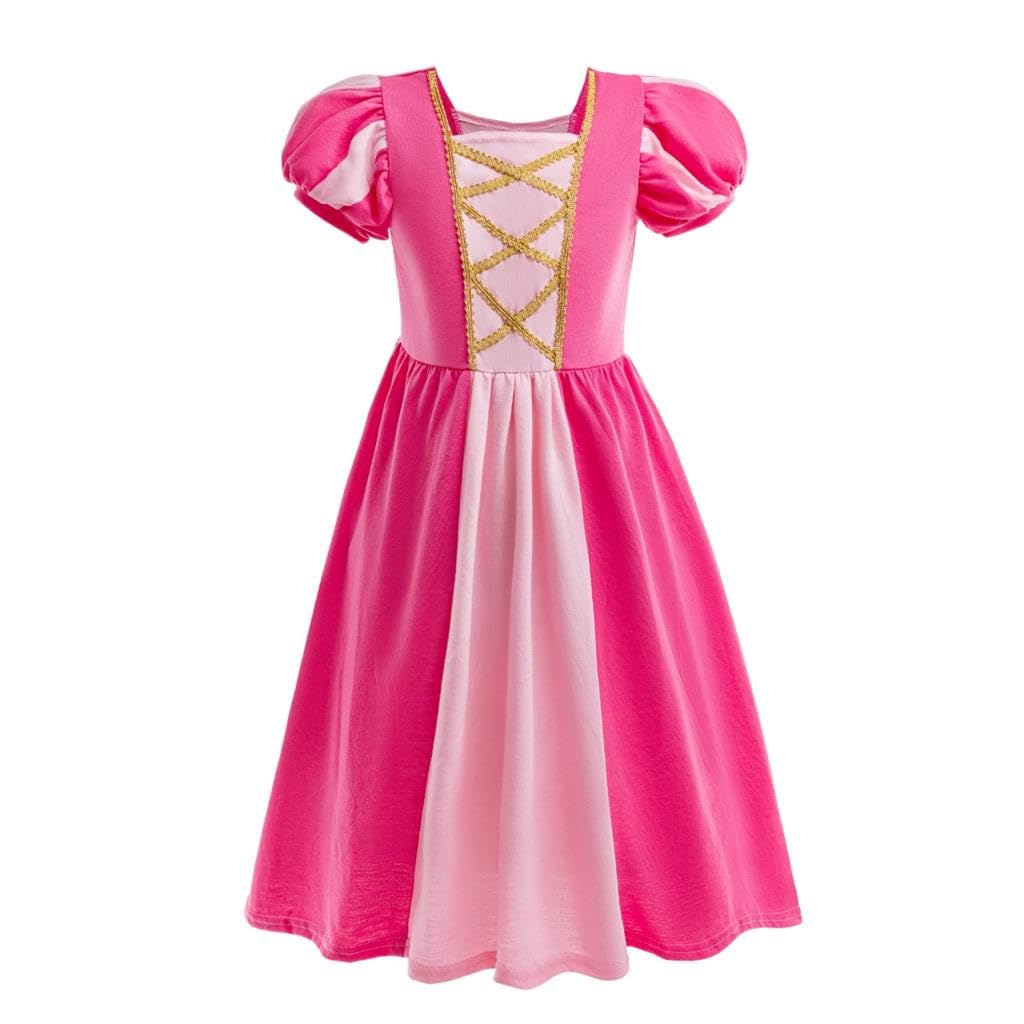 Lito Angels Princess Aurora Fancy Dress Up Clothes Play Wear for Kids Girls Age 12-13 Years, Hot Pink (Tag Number 160)