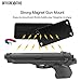 OffiCreative Gun Magnet Mount | Removable 2 in1 Neodymium Magnet Gun Holster with 2 Iron Plates, 2 Double-Sided Tapes & a Set of Screws as Free Bundle, Magnet for Gun at Vehicle, Home & Office