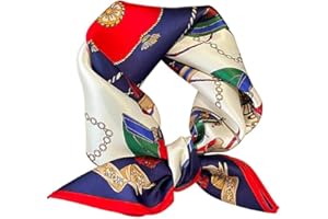 JERLA 100% Mulberry Silk Neck Scarf 21"x21" Small Square Scarfs for Women Gift Packed