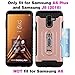 Samsung Galaxy A6 Plus J8 2018 Wallet Phone Case with Tempered Glass Screen Protector Credit Card Holder Kickstand Full Body Silicone Heavy Duty Protective for Glaxay A6+ A6Plus Women Pink Rose Gold