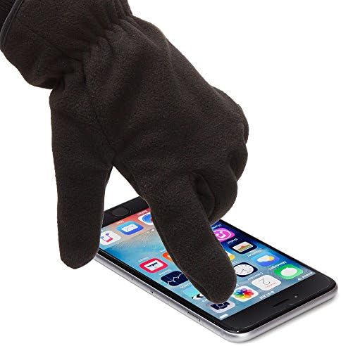 Touch Screen Texting Warm Fleece Winter Gloves for Men (Extra Large, Black)