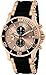 Invicta Men's 1479 Sea Spider Chronograph Rose Dial Black Polyurethane Watch