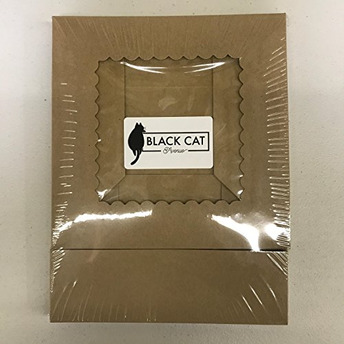 Black Cat Avenue 8" x 8" x 2 1/2" Kraft Window Glued 4 Corner Beers Cake Bakery Box 5 Count - Thumbnail 4