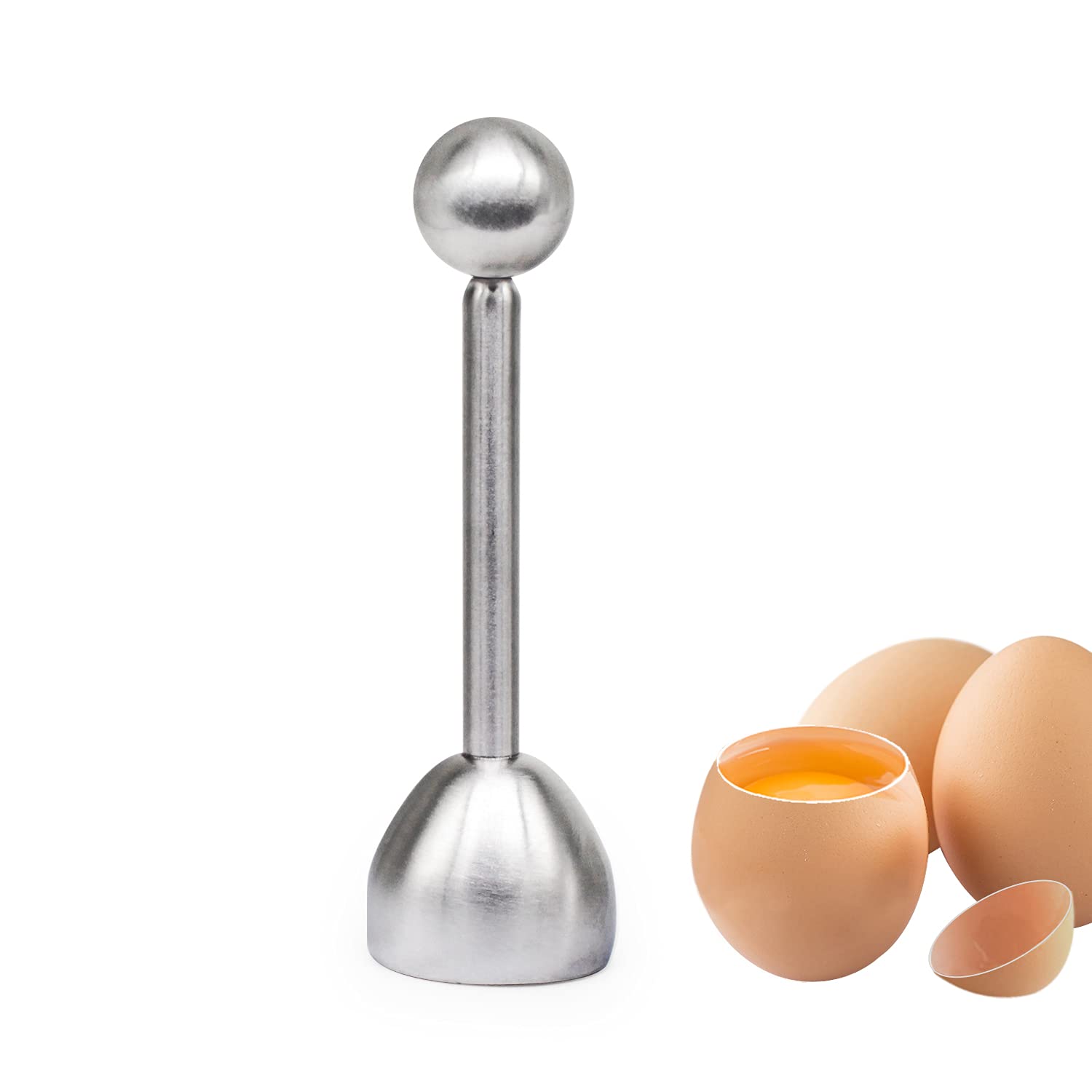 Hotype Egg Cracker Topper, Stainless Steel Soft Hard Boiled Egg Shell Cutter, Egg Shell Separator Remover, Eggs Cutter, Eggshell Opener